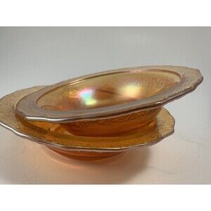 Normandie (Iridescent) by FEDERAL GLASS 5" Small Fruit/Dessert Bowls (2)